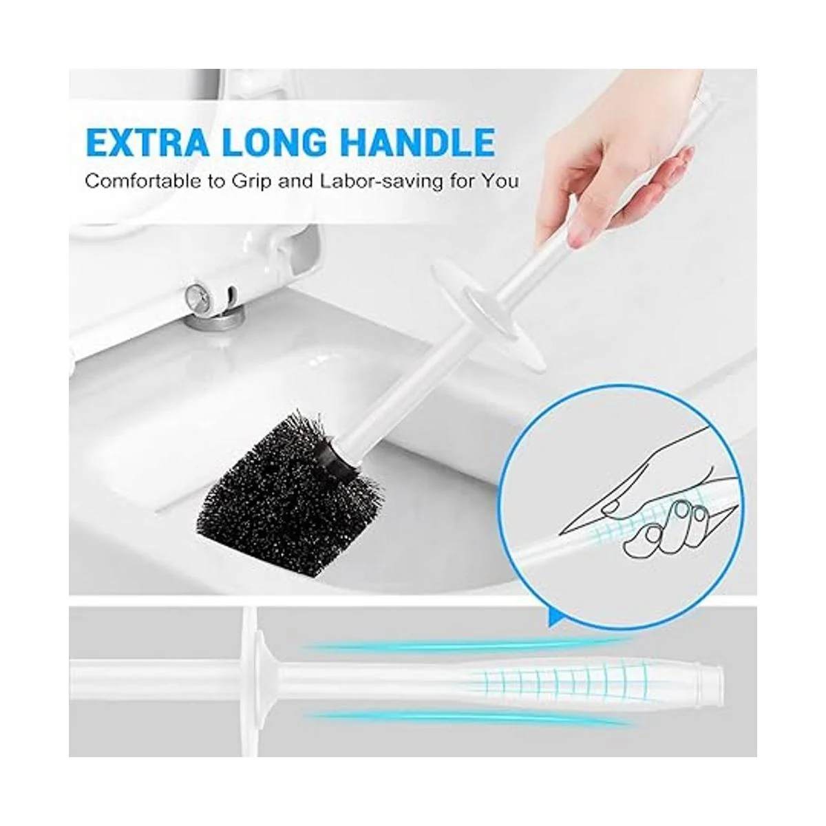 Paquete de 2 cepillos y soporte para inodoro cepillo para_3