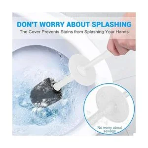 Paquete de 2 cepillos y soporte para inodoro cepillo para_4