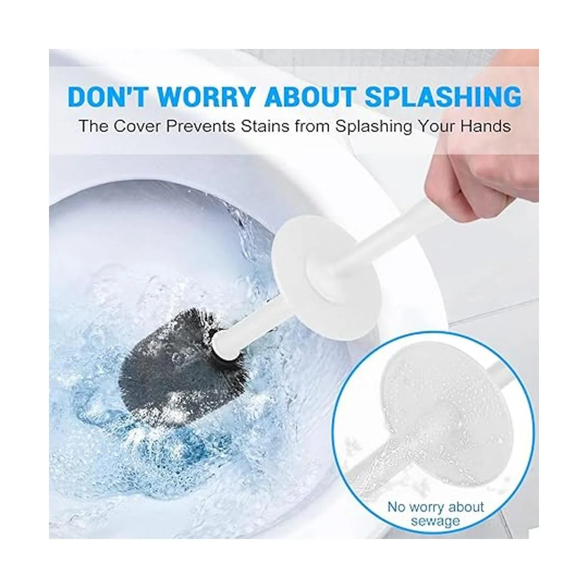 Paquete de 2 cepillos y soporte para inodoro cepillo para_4