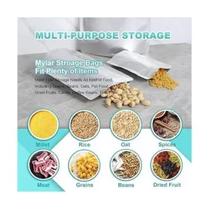 50 bolsas de Mylar de 1 galón para almacenamiento de_4