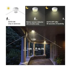 BIGMONAT Lámpara de techo inalámbrica con sensor de_2