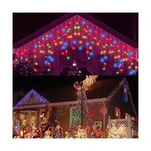 Cadena de luces LED de carámbano de 32.8 pies 8 modos de_1