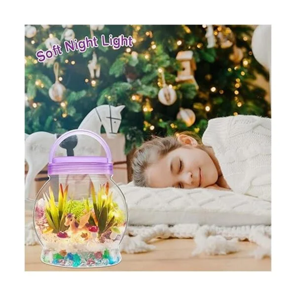 Kit de terrario iluminado para niños con juguetes de_4