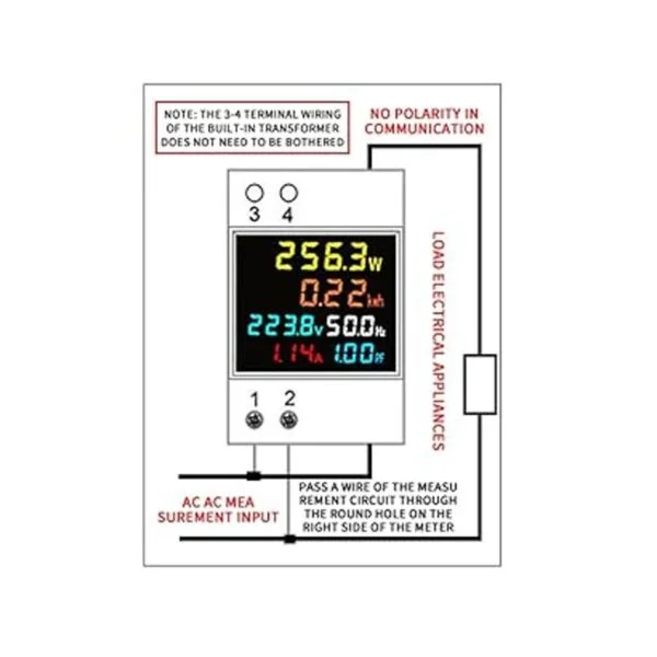 Medidor digital de energía monofásico monitor de uso de_3