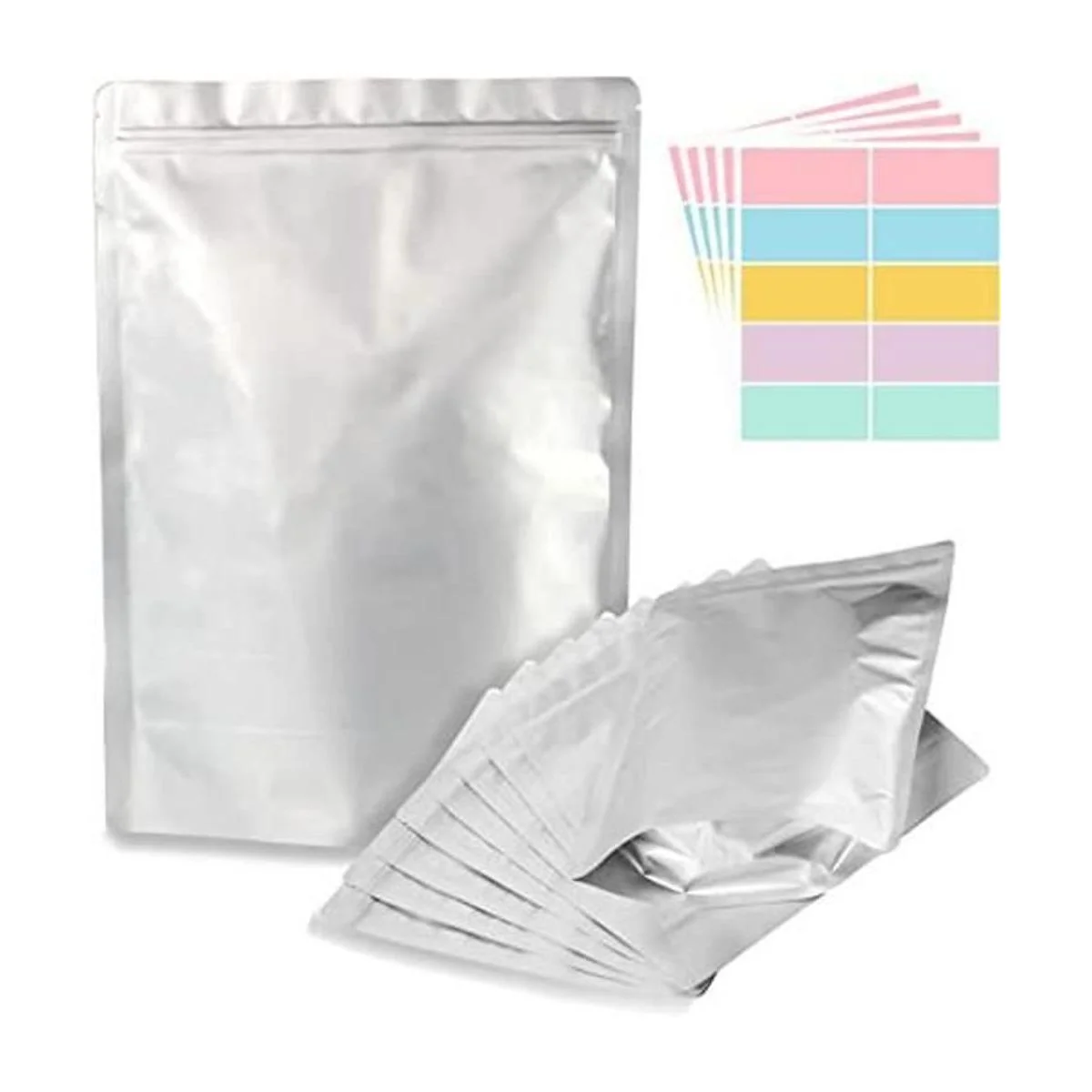 50 bolsas de Mylar de 1 galón para almacenamiento de_1