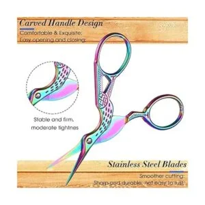 Tijeras de bordado tijeras de cigeña arco iris tijeras_5