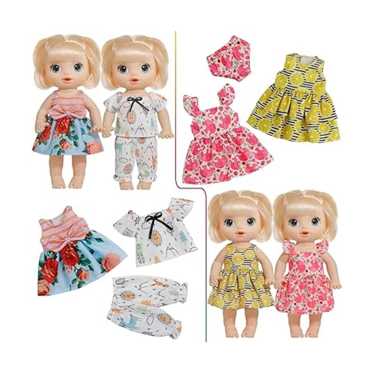 HOAKWA 10 juegos de ropa y accesorios de muñeca de bebé_7
