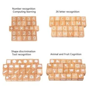 Cubos de madera 31 bloques de construcción de madera ABC_2