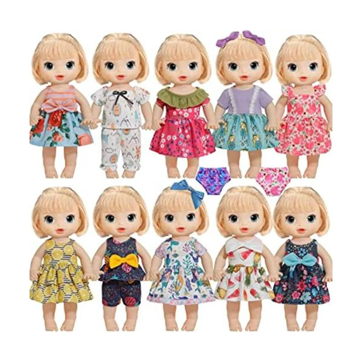 HOAKWA 10 juegos de ropa y accesorios de muñeca de bebé_1