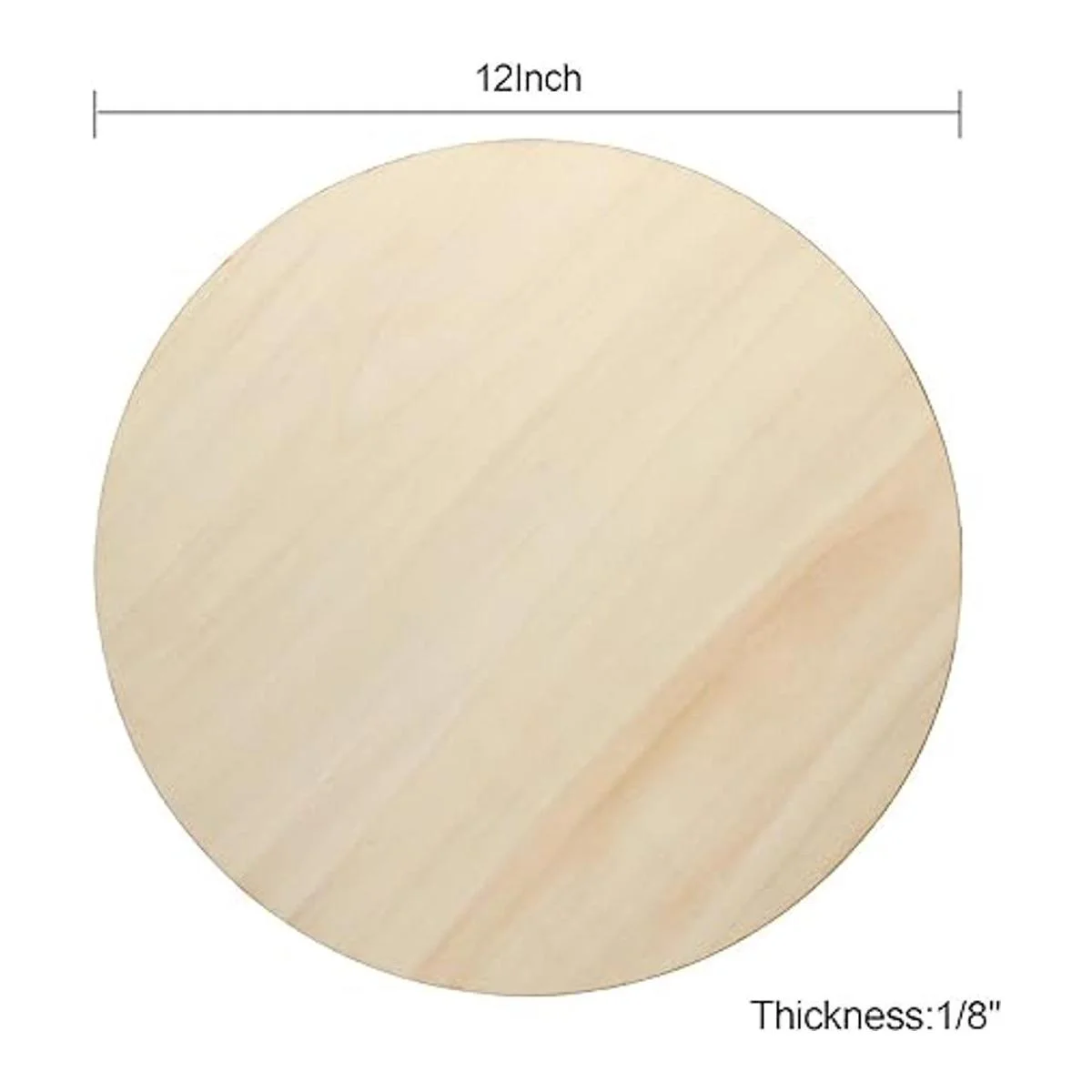 ZOEYES Paquete de 20 hojas redondas de madera de 12_2