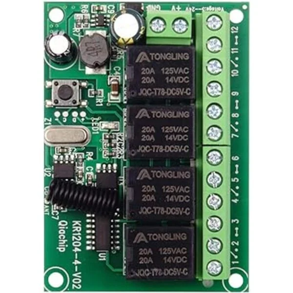 QIACHIP Interruptor RF inalámbrico de 433 Mhz de largo_2