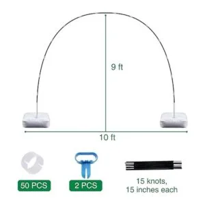 Kit de arco de globo ajustable con base soporte de arco_2