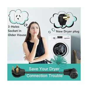 Eversimpleinc Adaptador de enchufe de secadora de 4 puntas_3