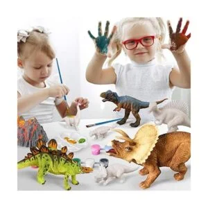 Kit de pintura de dinosaurios 3D con 12 dinos para niños_2