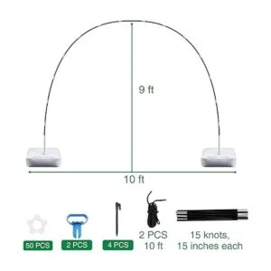 Kit de arco de globos con base 9 pies de alto y 10 pies_2