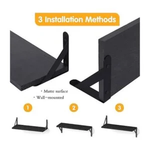 YGEOMER Estantes flotantes juego de 4 repisas de_4