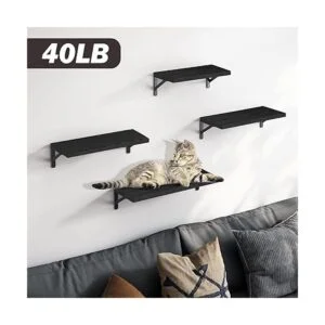 YGEOMER Estantes flotantes juego de 4 repisas de_5