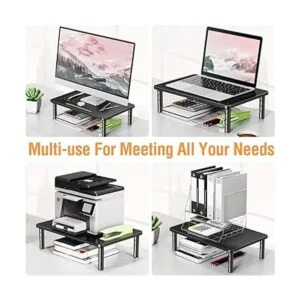 ELIVED Paquete de 2 soportes elevadores para monitor 3_2