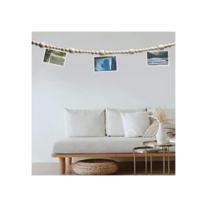 2 guirnaldas de cuentas de madera de Navidad de 86_5