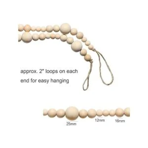 2 guirnaldas de cuentas de madera de Navidad de 86_2