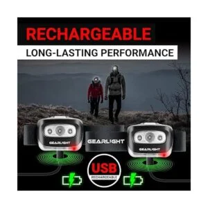 GearLight Linterna de faros delanteros recargable por USB_2