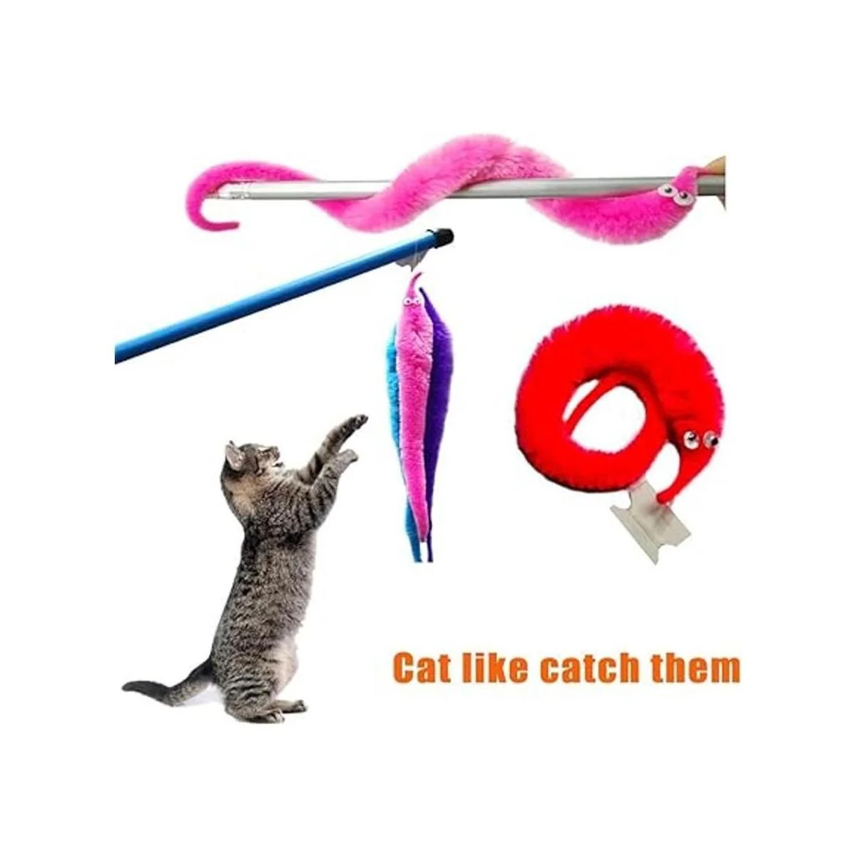 SHENGSEN Paquete de 120 juguetes de gusanos peludos para_2