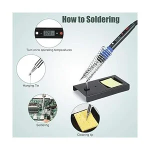 Kit de soldador 80W 110V LCD Kit de soldadura digital de_3