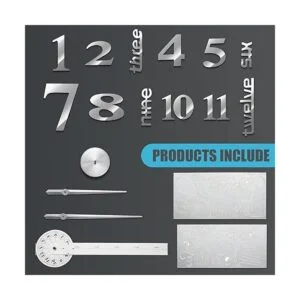 Reloj de pared grande 3D sin marco decoración moderna_2