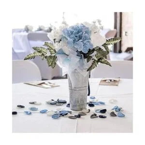 ZOOFOX Juego de 4 jarrones de metal galvanizado cubo_6