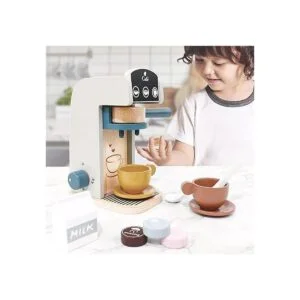 PairPear Juguetes de madera para niños cafetera de_6