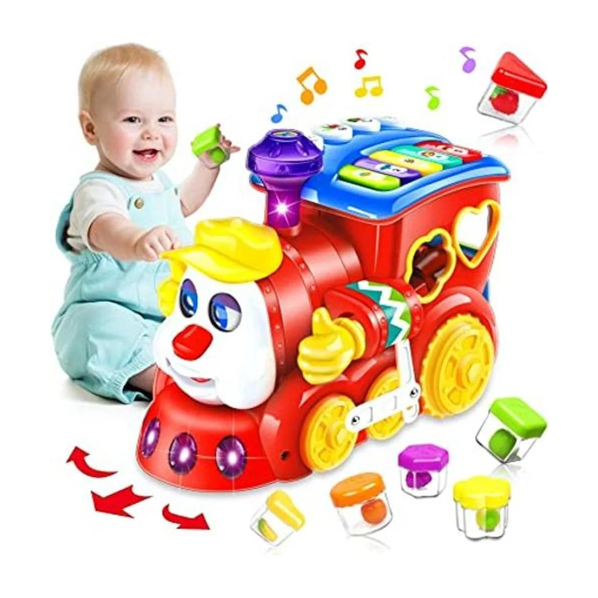 Juguetes para bebés de 12 a 18 meses de tren musical para_1