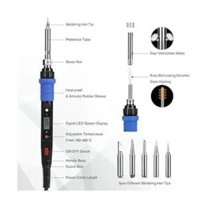 Kit de soldador 80W 110V LCD Kit de soldadura digital de_2