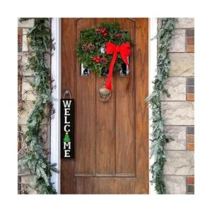 Mini letrero de puerta vertical intercambiable de madera_6