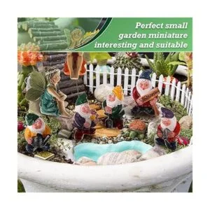 13 piezas de decoración de gnomo de hadas en miniatura_4