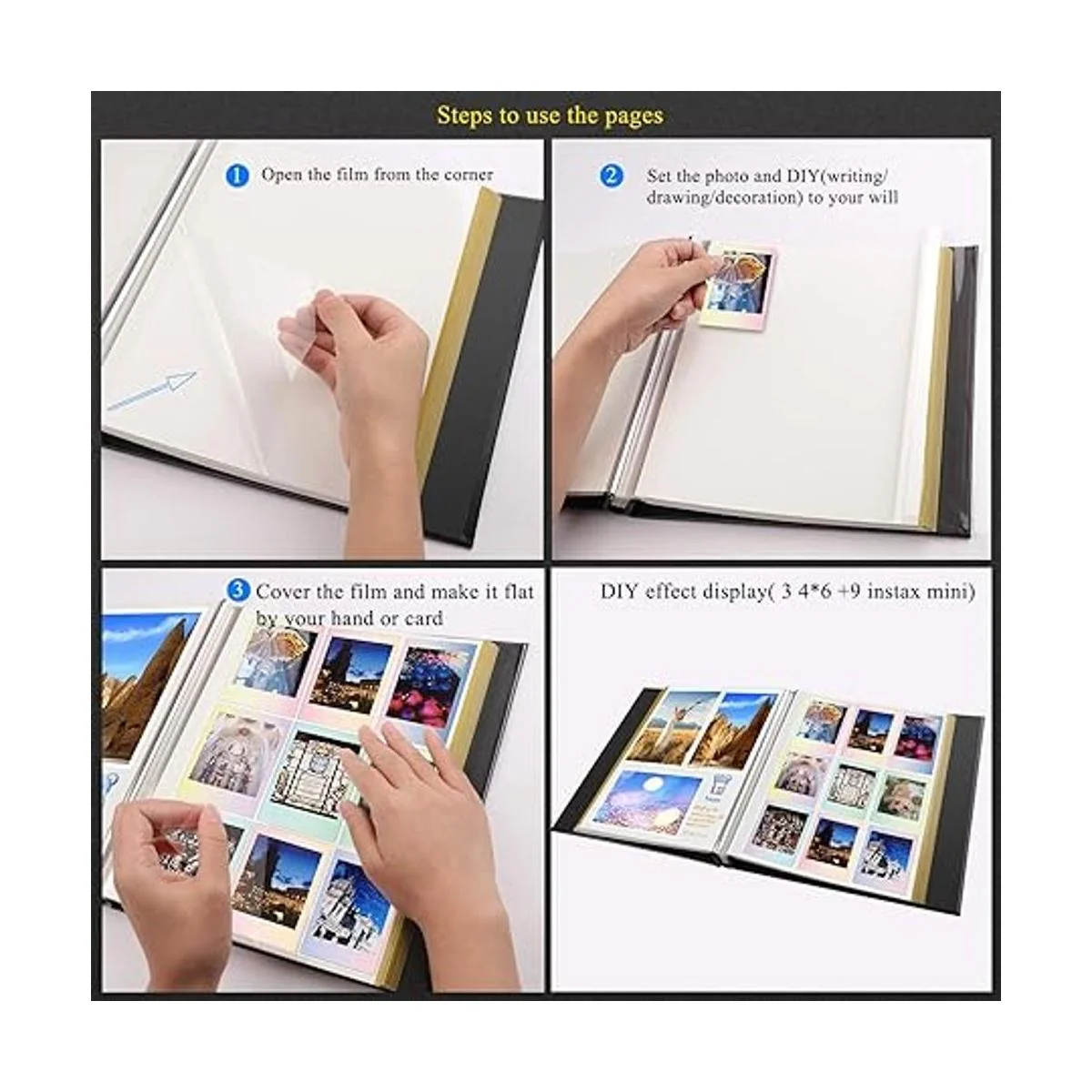 lbum de fotos autoadhesivo cubierta de cuero_7