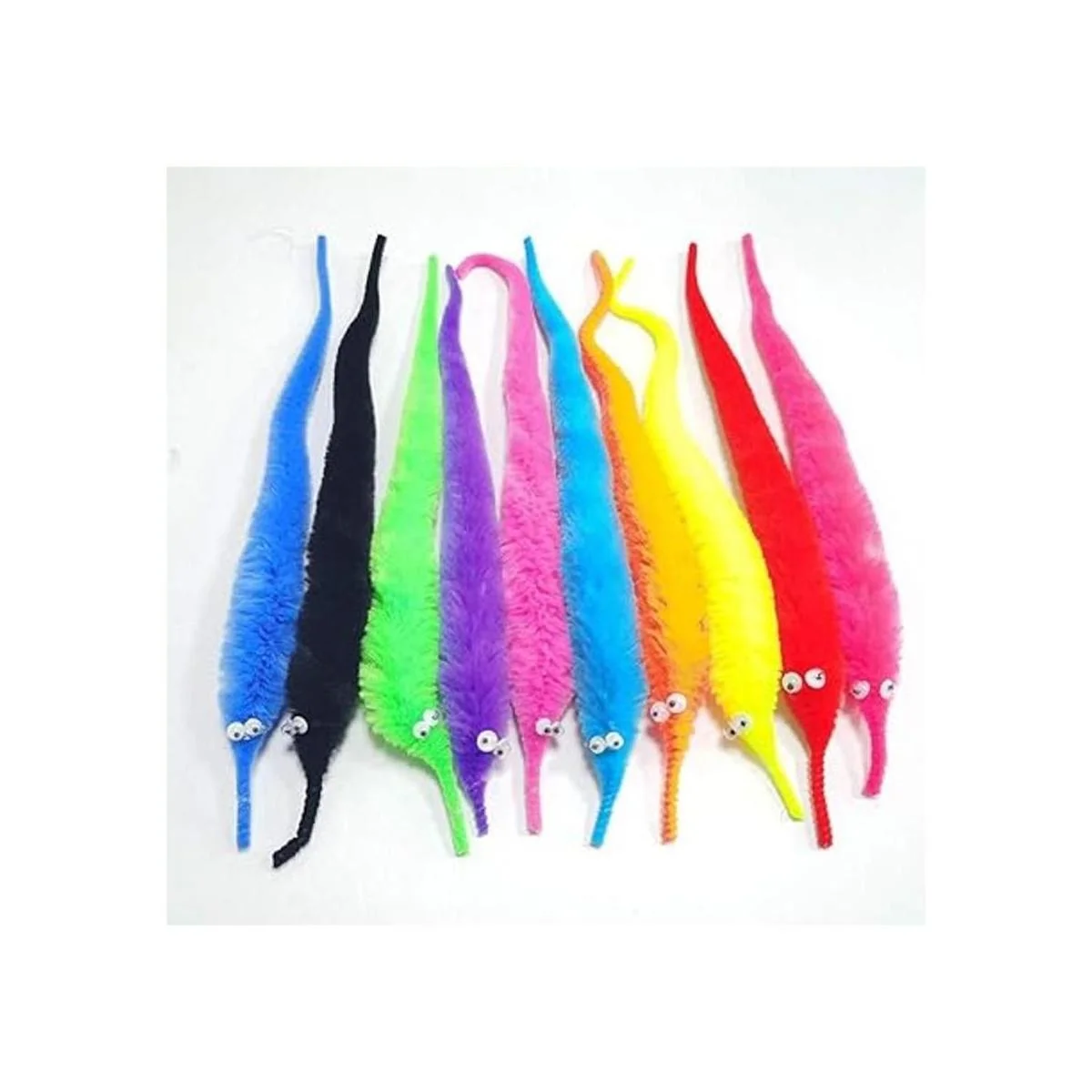 SHENGSEN Paquete de 120 juguetes de gusanos peludos para_4