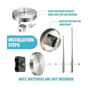 Reloj de pared grande 3D sin marco decoración moderna_4