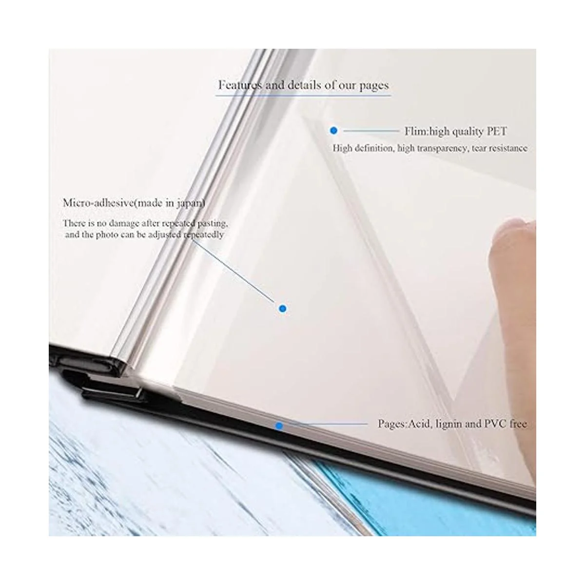 lbum de fotos autoadhesivo cubierta de cuero_3