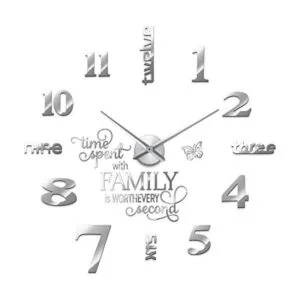 Reloj de pared grande 3D sin marco decoración moderna_1