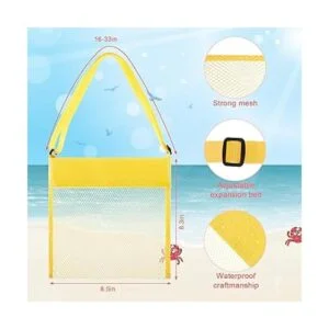 Paquete de 15 bolsas de malla para playa para niños_3