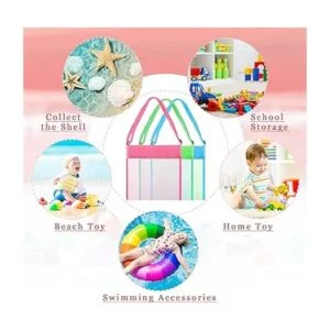 Paquete de 15 bolsas de malla para playa para niños_5