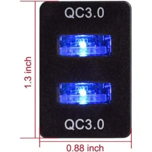 Cllena Toma de carga rápida 3.0 de doble puerto USB para_2