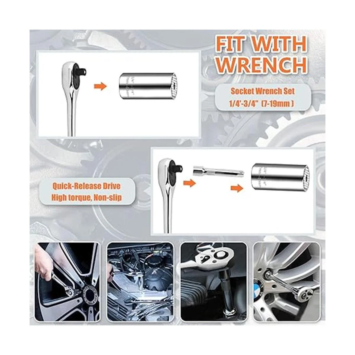 Athlife Juego de herramientas de llave de vaso universal_4