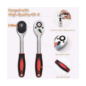 Athlife Juego de herramientas de llave de vaso universal_3