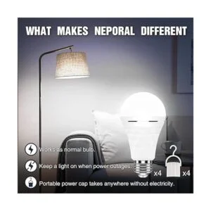 Bombillas recargables A19 de emergencia para cortes de_2