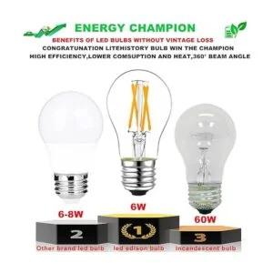 LiteHistory Bombilla LED E26 equivalente a 6 W bombilla de_3