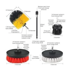 Shieldpro Juego de accesorios de cepillo de taladro de 30_2
