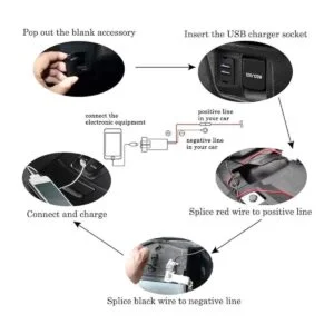 Cllena Toma de carga rápida 3.0 de doble puerto USB para_7