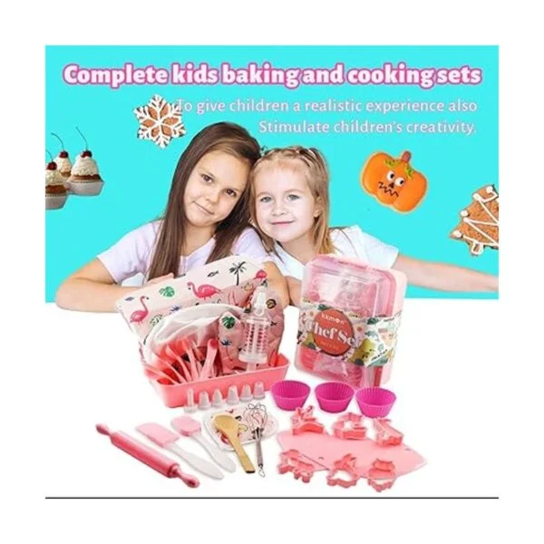 kkmon Juego de cocina y horneado para niños 34 piezas de_6