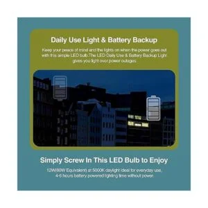 Bombillas recargables A19 de emergencia para cortes de_3